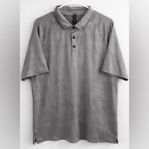 Zella Gray Camo Performance Polo Shirt Mens XL Moisture Wicking Golf